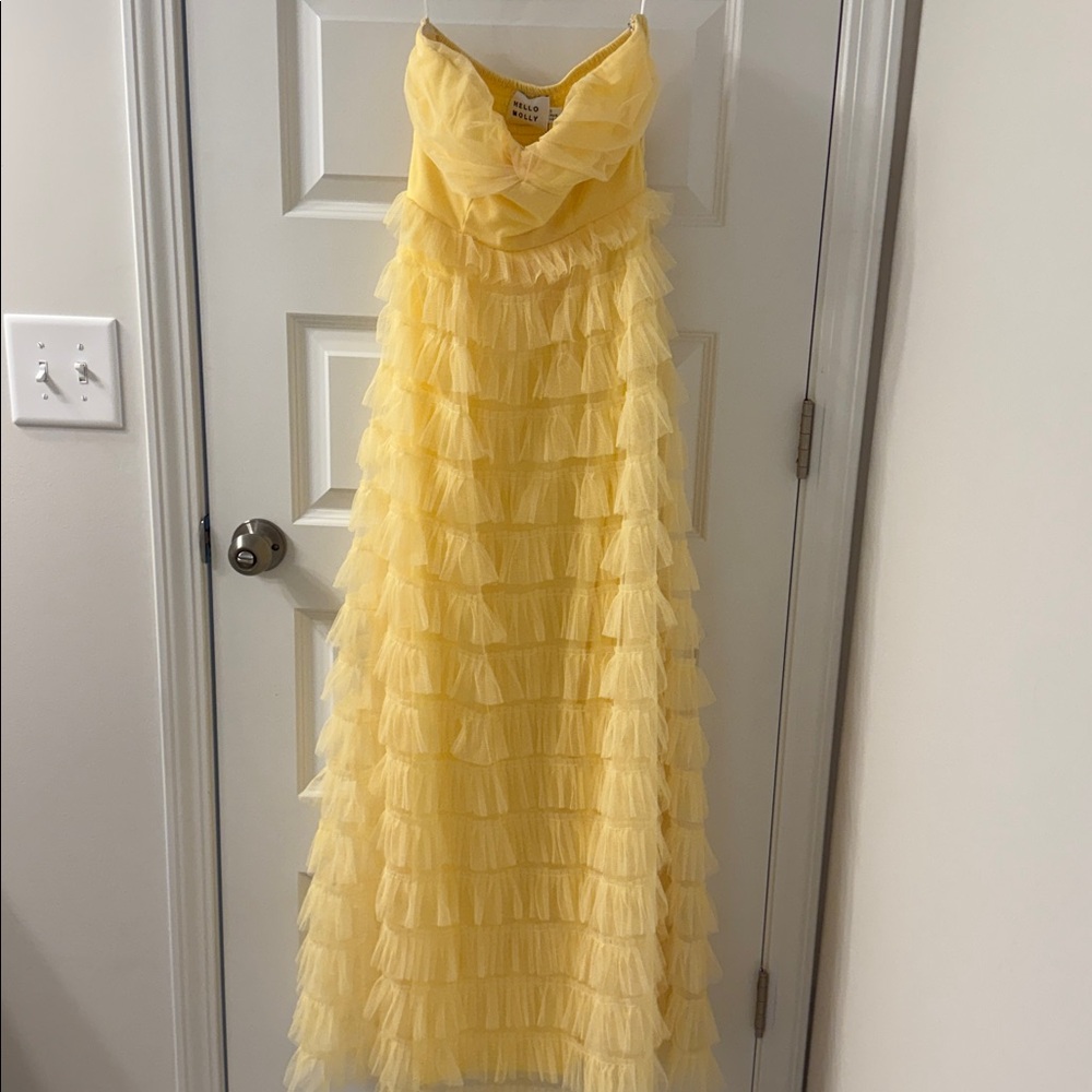 Hello Molly Yellow Strapless Dress